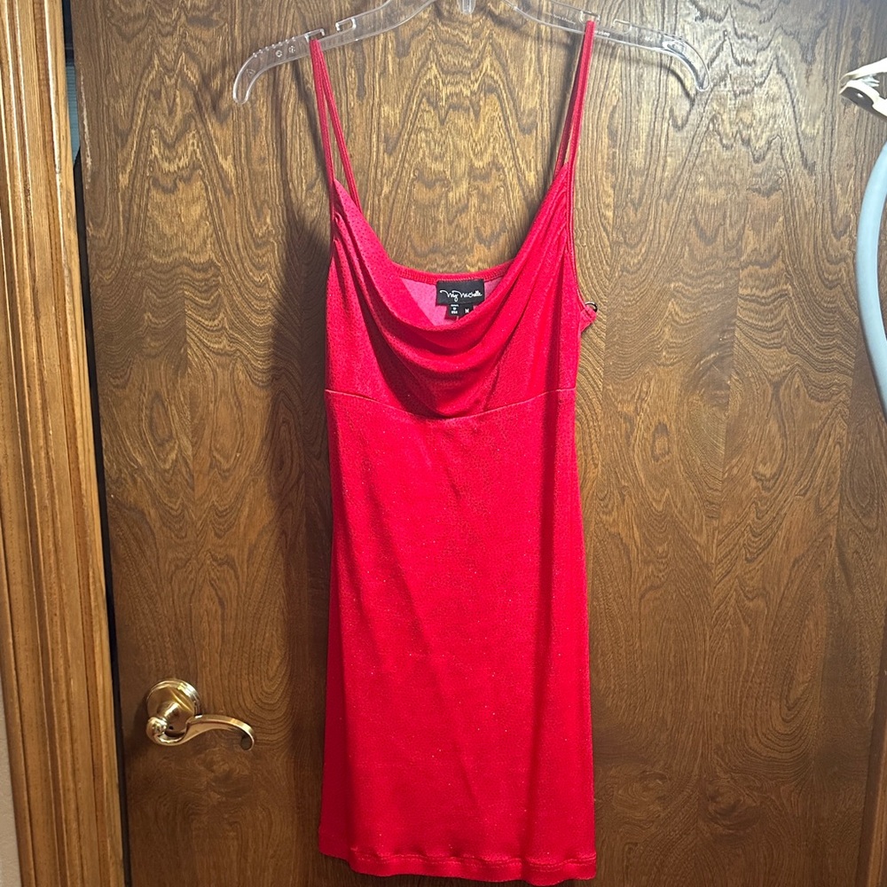 Express Vibrant Red Cowl Neck Dress by my Michelle